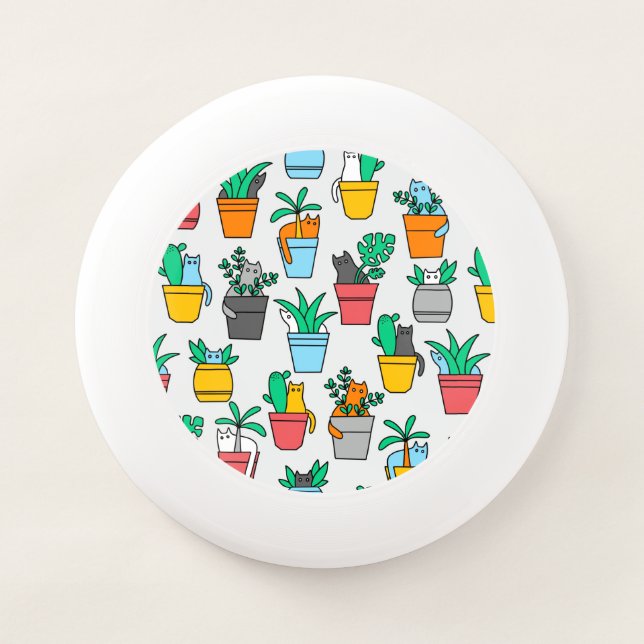 Cats in the flowerpots Wham-O frisbee (Front)