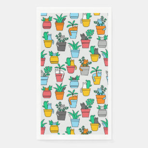 Cats in the flowerpotsv paper guest towels