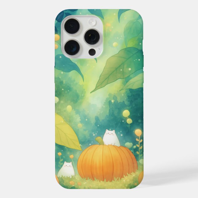 Cats in the Pumpkin Patch Iphone Case (Back)