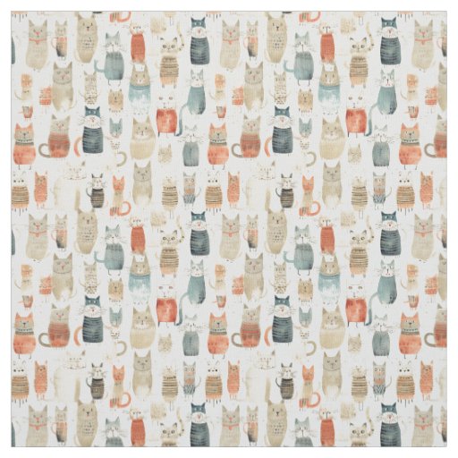 Cats in Wonderland: Whimsy Cat Fabric