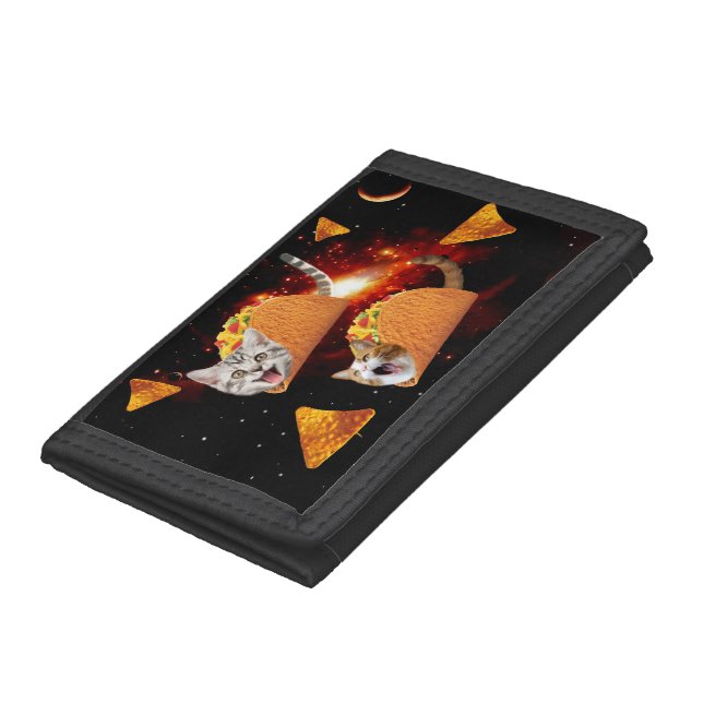 Cats inside space tacos trifold wallet (Bottom)
