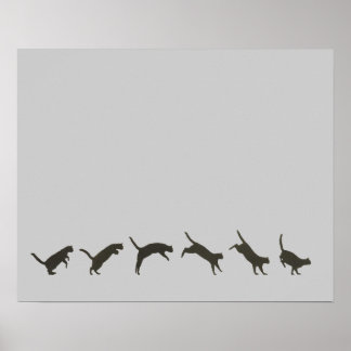 Cats Jumping Poster
