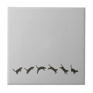 Cats Jumping Tile