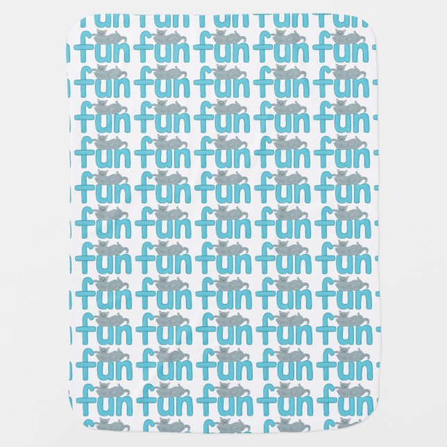 Cats just want to have fun baby blankets (Front)