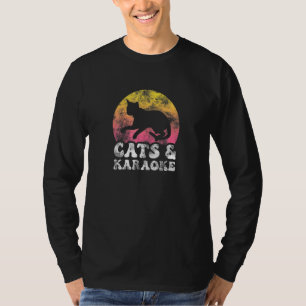 Cats Karaoke Vintage Retro Hobby T-Shirt