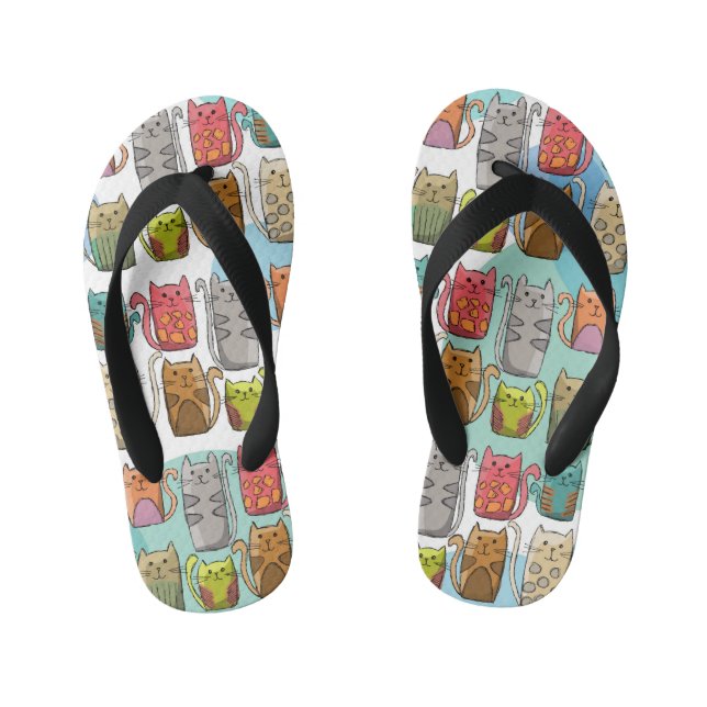 Cats! Kid's Flip Flops (Footbed)