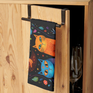 cats kitchen towel