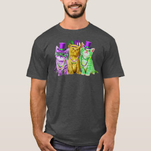 Cats Kitten Kitty Mardi Gras Festival Party Cat Lo T-Shirt