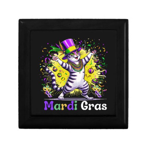 Cats Kitten Kitty Mardi Gras Festival Party Gift Box