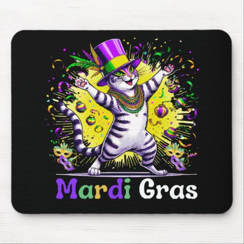 Cats Kitten Kitty Mardi Gras Festival Party Mouse Pad