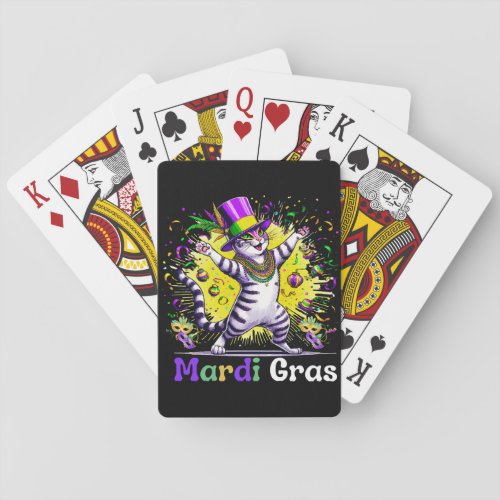 Cats Kitten Kitty Mardi Gras Festival Party Playing Cards