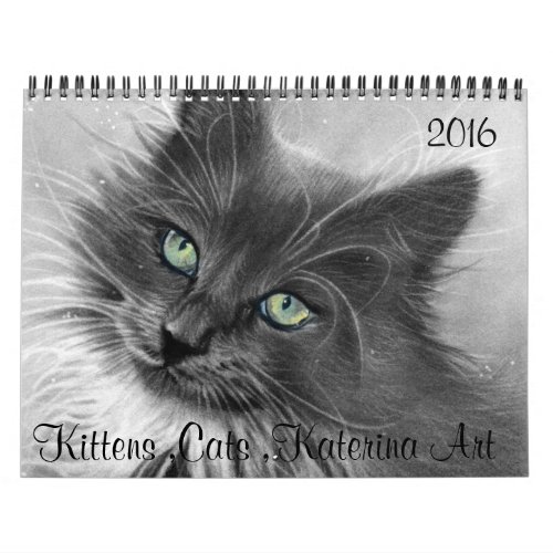 Cats  Kittens 2016 Calendar KaterinaArt