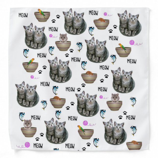 Cats Kittens Meow Bandana (Front)
