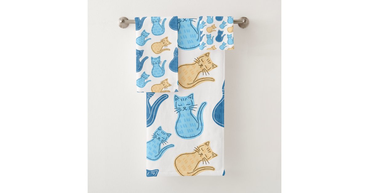 Cats Kittens Pets Cute Cool Bath Towel Set Zazzle Com