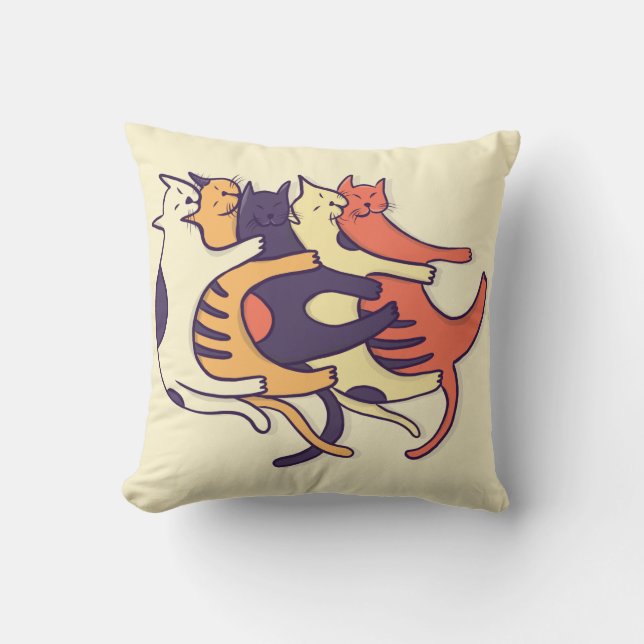 CATS KITTENS PETS CUTE COOL THROW PILLOW (Front)