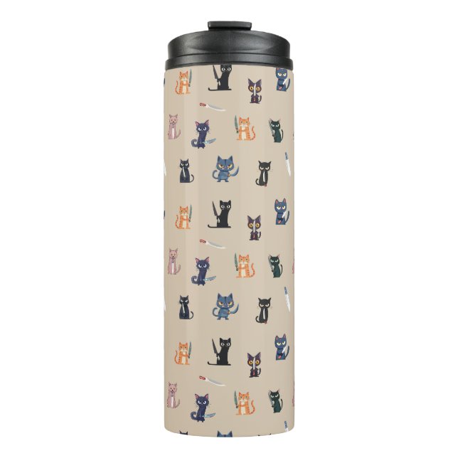 Cats & Knives Thermal Tumbler (Front)