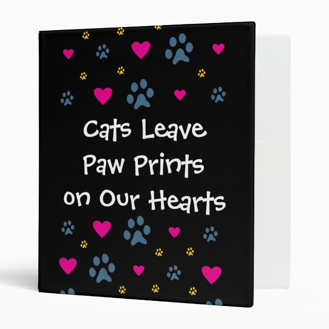 Cats Leave Paw Prints on Our Hearts Binder (Front/Inside)