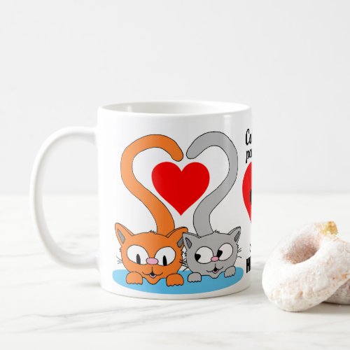 Cats Leave Paw Prints on our HEARTS Cute Cats Coffee Mug
