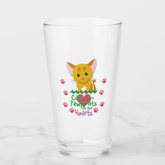 Cats Leave Pawprints Glass