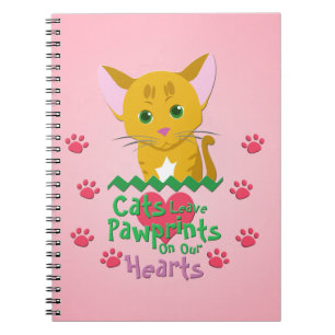 Cats Leave Pawprints Notebook