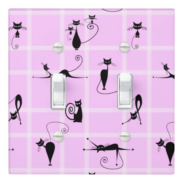 Cats Light Switch Cover (In Situ)