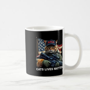 Cats Lives Problem Funny Trump 2024 Cat Coffee Mug