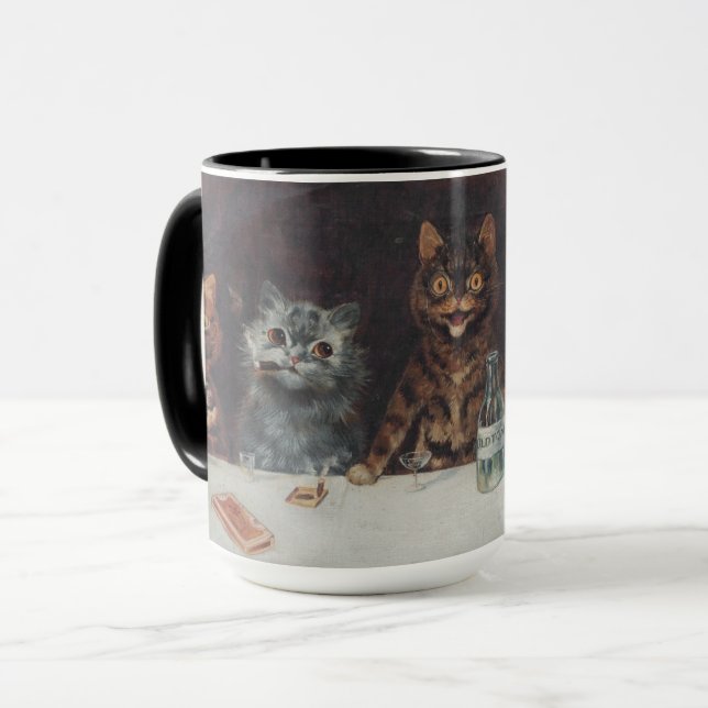 Cats Louis Wain Print Mug (Front Left)