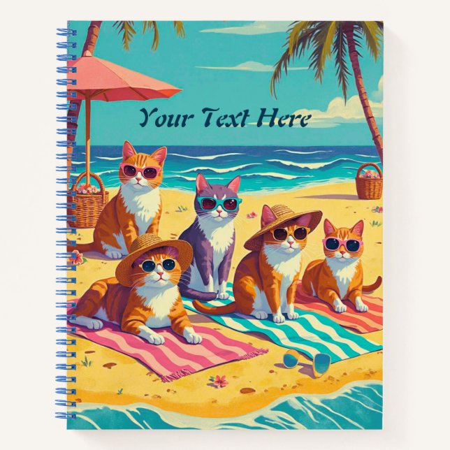Cats Lounging on the Beach Journal  (Front)