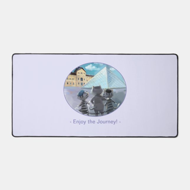 Cats Louvre Paris - Enjoy Desk Mat (Front)