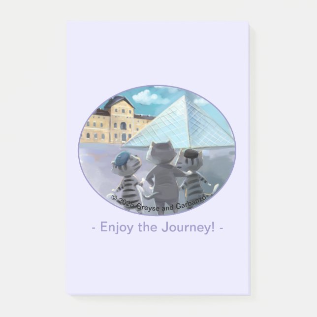 Cats Louvre Paris - Enjoy Notes 4" x 6" (Front)