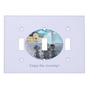 Cats Louvre Paris - Enjoy Triple Light Switch Cover