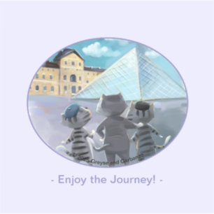 Cats Louvre Paris - Enjoy Vinyl Sticker