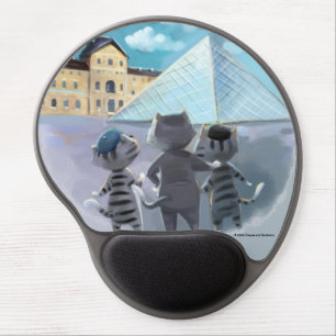 Cats Louvre Paris - Gel Mouse Pad