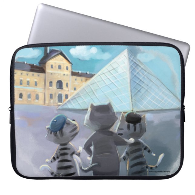 Cats Louvre Paris - Laptop Sleeve (Front)