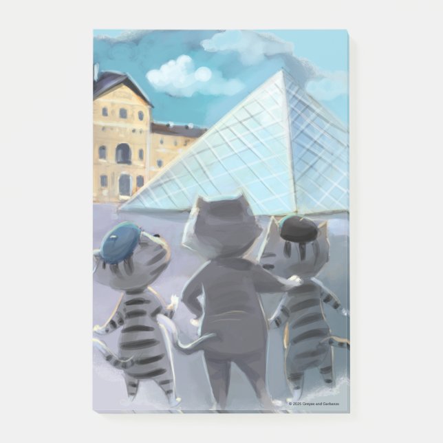 Cats Louvre Paris - Notes 4" x 6" (Front)