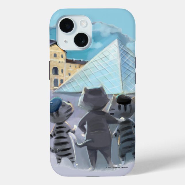 Cats Louvre Paris - Phone Case (Back)