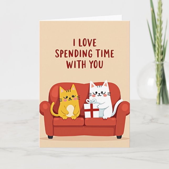Cats Love Time Together Card (Front)