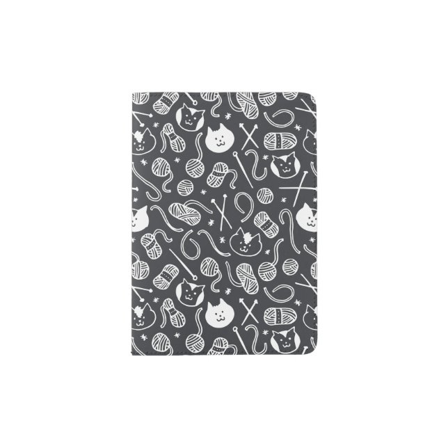 Cats LOVE Yarn! Passport Holder (Front)