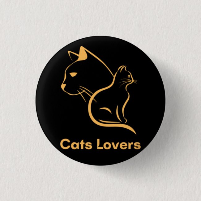 Cats Lover Button