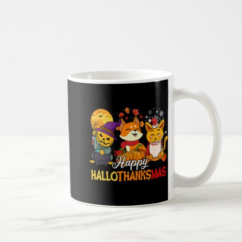 Cats Lover Halloween Merry Christmas Happy Halloth Coffee Mug