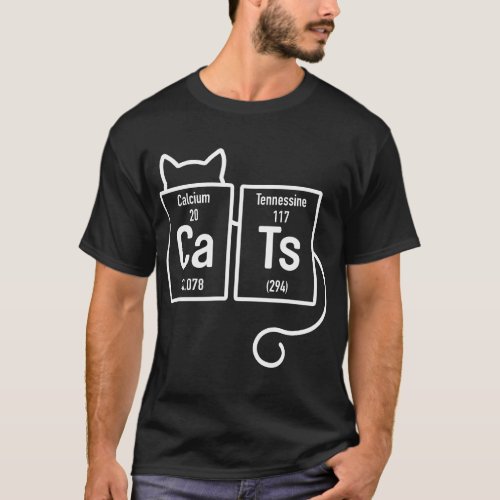 CATS Lover Periodic Table Elements Funny Science T_Shirt