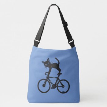 Cats Loves A Bike Crossbody Bag by BATKEI at Zazzle
