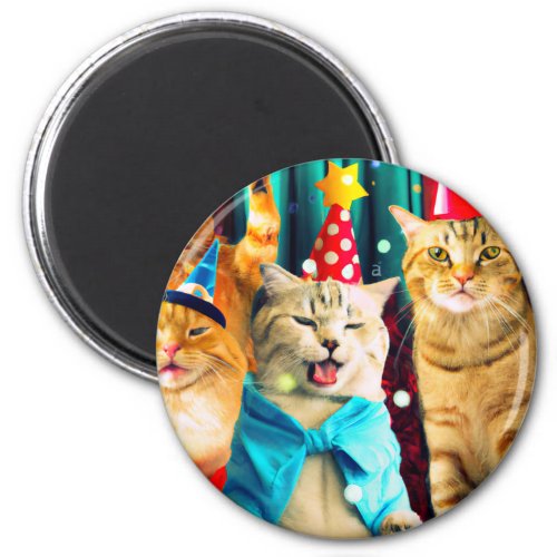 Cats Magnet Cats Party Animals Love Magnet