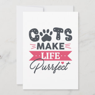 Cats Make Life Purrfect Thank You Card