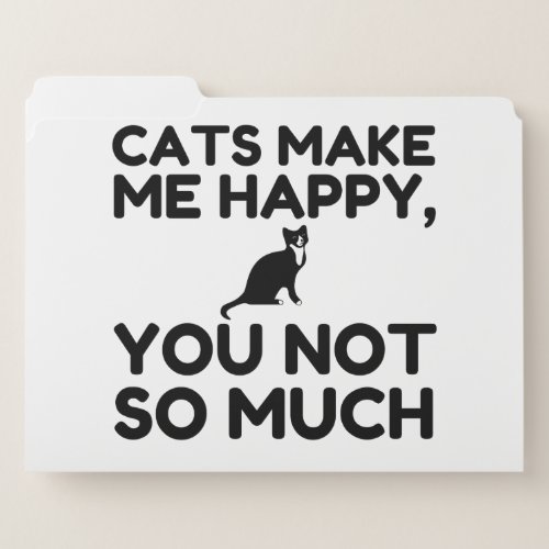 CATS MAKE ME HAPPY YOU NOT SO MUCH FILE FOLDER