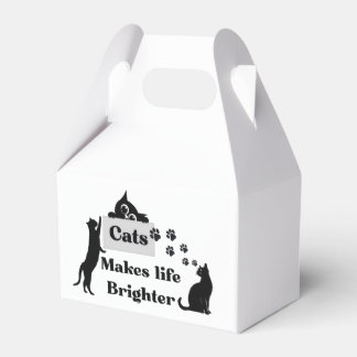 Cats Makes Life Brighter – Sweet Cat Lover Inspira Favor Boxes