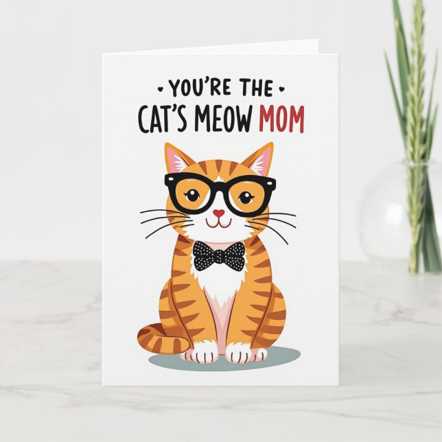 Cats Meow Best Mom Ever Card (Front)