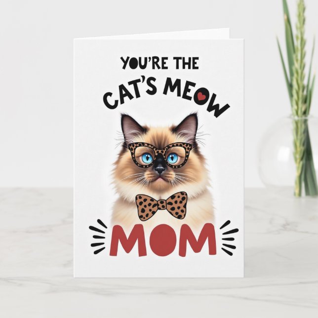Cats Meow Happy Mothers Day Card (Front)
