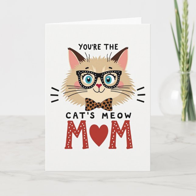Cats Meow Loving Mom Card (Front)