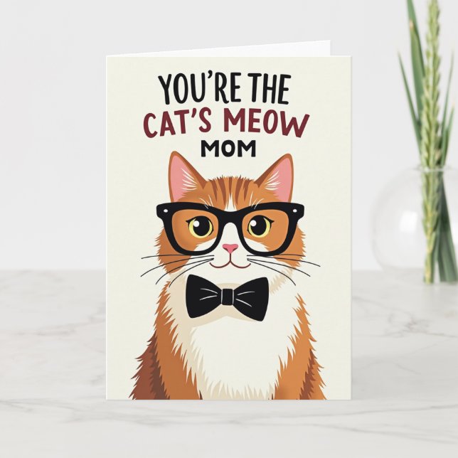Cats Meow Moms Day Art Card (Front)